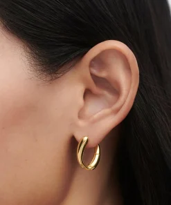 PDPAOLA Earrings^18ct Gold-Plated Helix Hoop Earrings