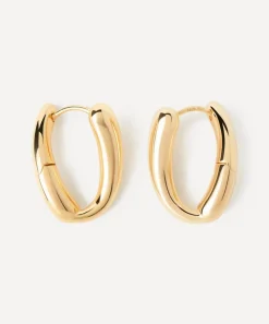 PDPAOLA Earrings^18ct Gold-Plated Helix Hoop Earrings