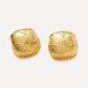 Missoma Earrings^18ct Gold-Plated Hera Oversized Dome Ridge Stud Earrings