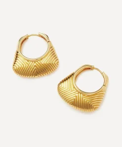 Missoma Earrings^18ct Gold-Plated Hera Ridge Hoop Earrings