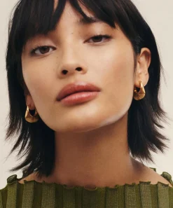 Missoma Earrings^18ct Gold-Plated Hera Ridge Hoop Earrings