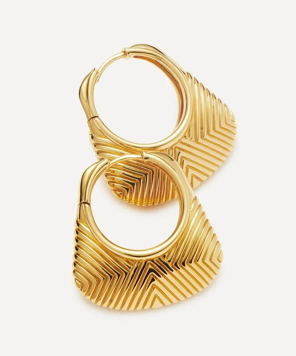 Missoma Earrings^18ct Gold-Plated Hera Ridge Hoop Earrings