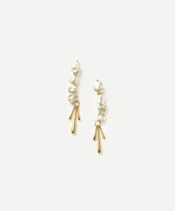 Missoma Earrings^18ct Gold-Plated Keshi Pearl Sculptural Drop Earrings