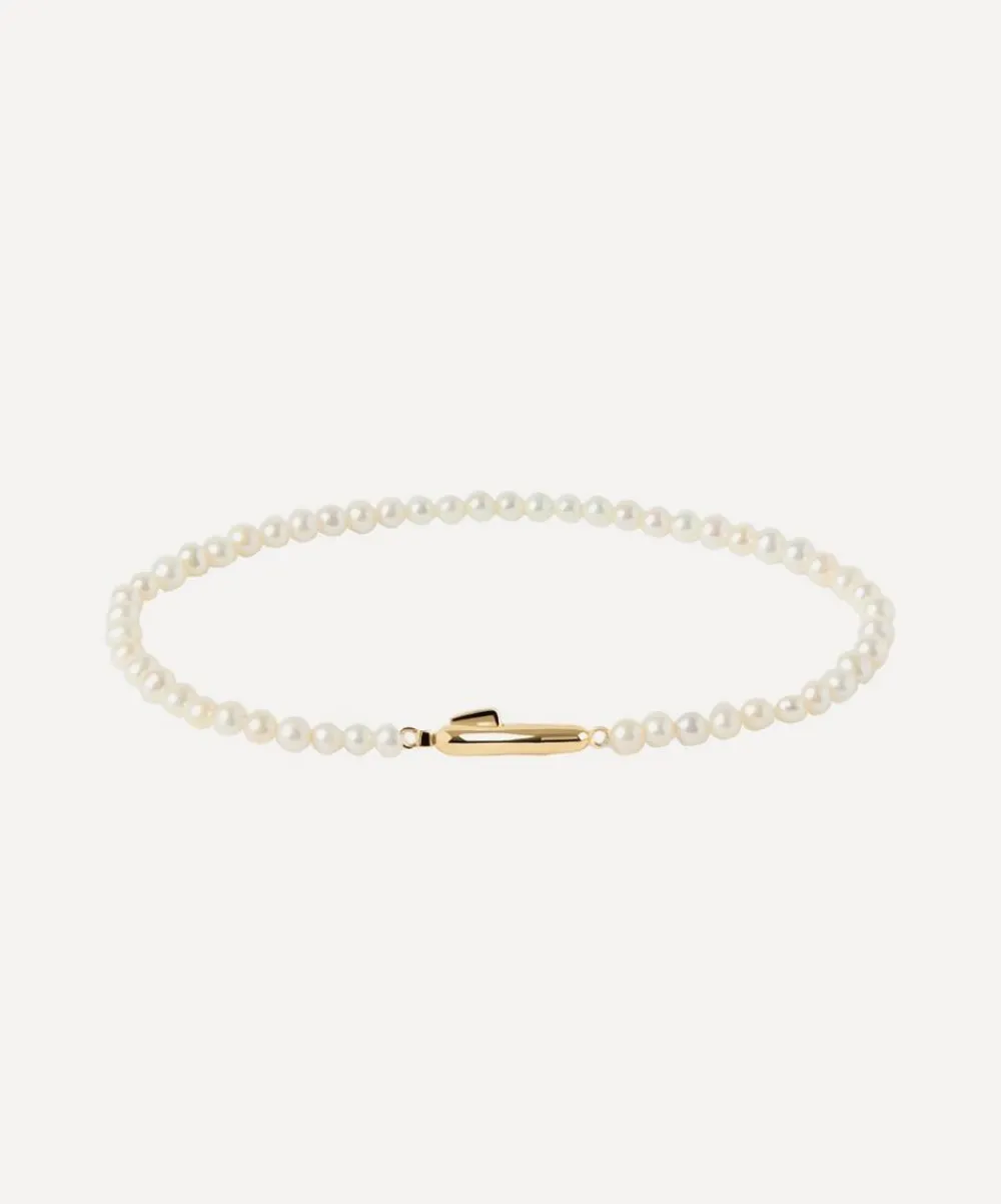PDPAOLA Bracelets^18ct Gold-Plated La Perla Essential Pearl Bracelet