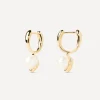 PDPAOLA Earrings^18ct Gold-Plated La Perla Hoop Earrings