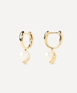PDPAOLA Earrings^18ct Gold-Plated La Perla Hoop Earrings