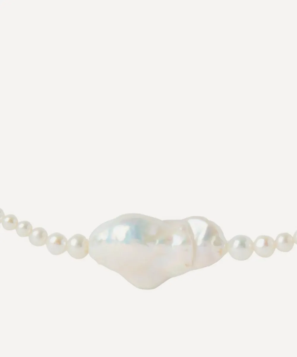 PDPAOLA Necklaces^18ct Gold-Plated La Perla Pearl Necklace