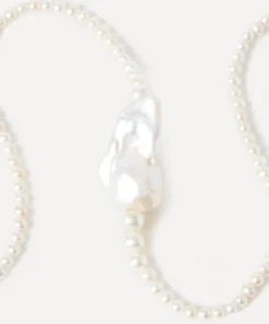 PDPAOLA Necklaces^18ct Gold-Plated La Perla Pearl Necklace