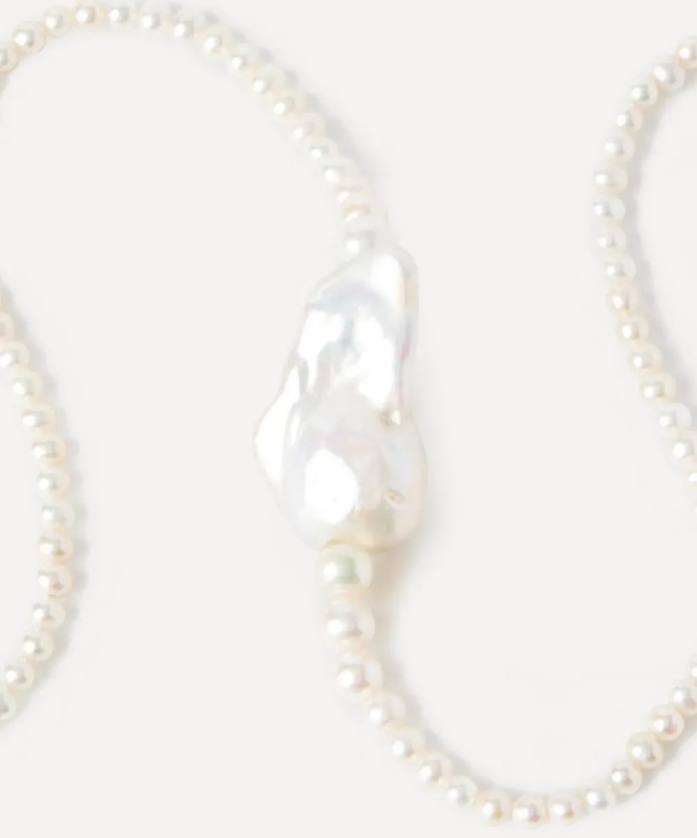 PDPAOLA Necklaces^18ct Gold-Plated La Perla Pearl Necklace