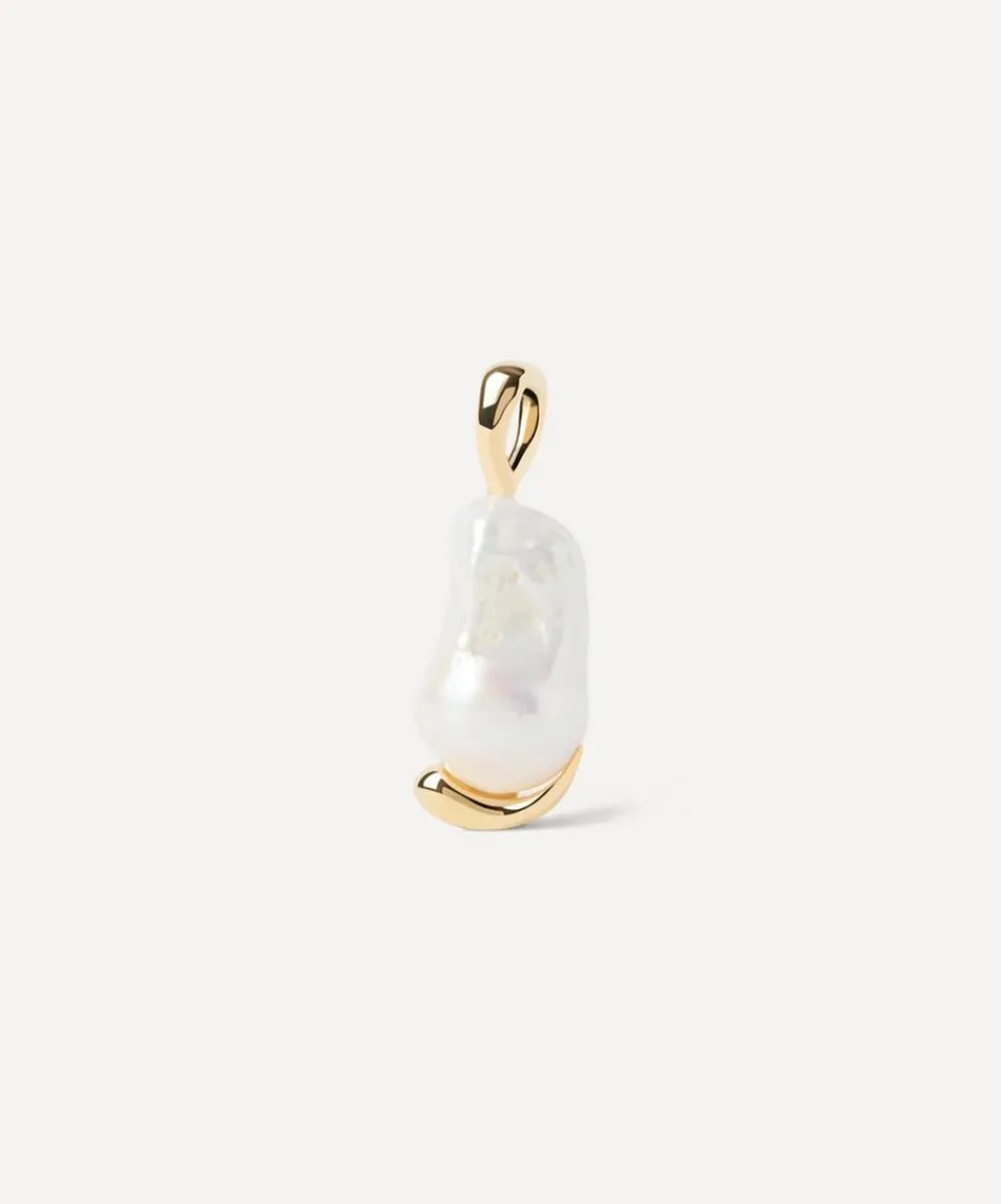 PDPAOLA Charms & Pendants^18ct Gold-Plated La Perla Pendant Necklace