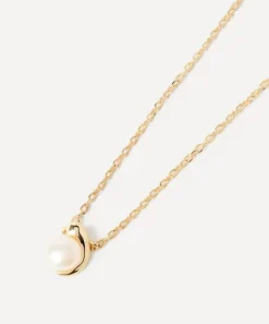PDPAOLA Necklaces^18ct Gold-Plated La Perla Solitaire Pendant Necklace