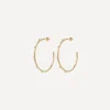 Anna + Nina Earrings^14ct Gold-Plated Large Lumiere Hoop Earrings