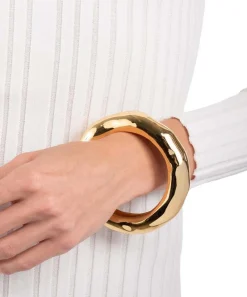 Alexis Bittar Bracelets^14ct Gold-Plated Large Molten Bangle Bracelet