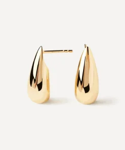 PDPAOLA Earrings^18ct Gold-Plated Large Sugar Drop Earrings