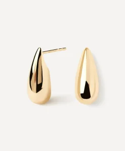 PDPAOLA Earrings^18ct Gold-Plated Large Sugar Drop Earrings