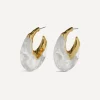 Alexis Bittar Earrings^14ct Gold-Plated Liquid Lucite Puffy Hoop Earrings
