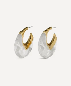 Alexis Bittar Earrings^14ct Gold-Plated Liquid Lucite Puffy Hoop Earrings