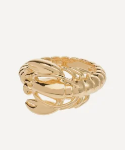 Anna + Nina Rings^14ct Gold-Plated Lobster Ring