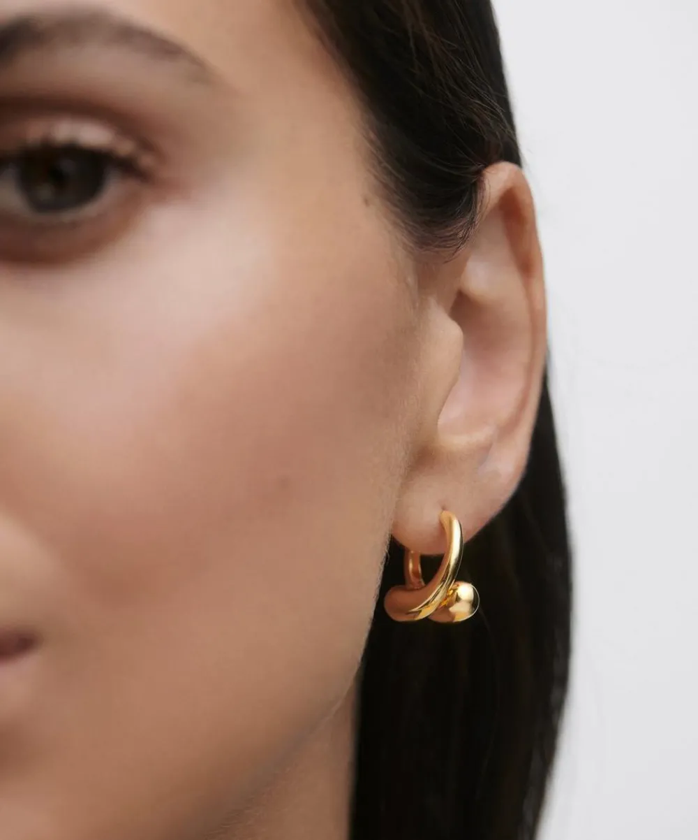 PDPAOLA Earrings^18ct Gold-Plated Loop Hoop Earrings