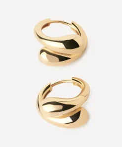 PDPAOLA Earrings^18ct Gold-Plated Loop Hoop Earrings