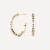 PDPAOLA Earrings^18ct Gold-Plated Lotus Hoop Earrings