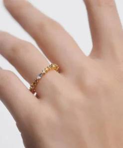 PDPAOLA Rings^18ct Gold-Plated Lotus Ring