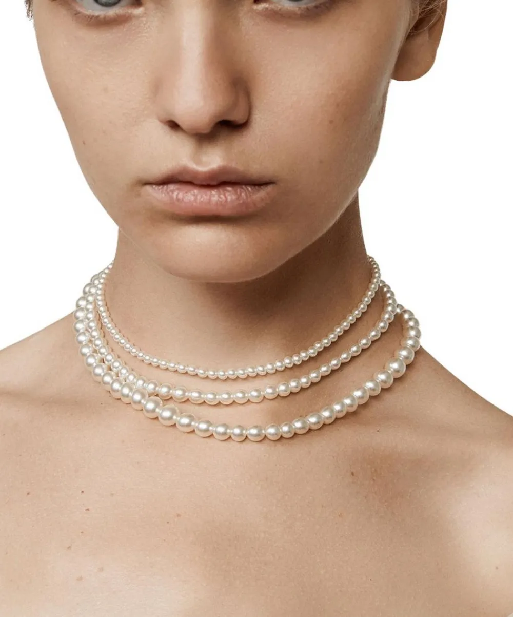 SHASHI Necklaces^14ct Gold-Plated Louise Pearl Necklace