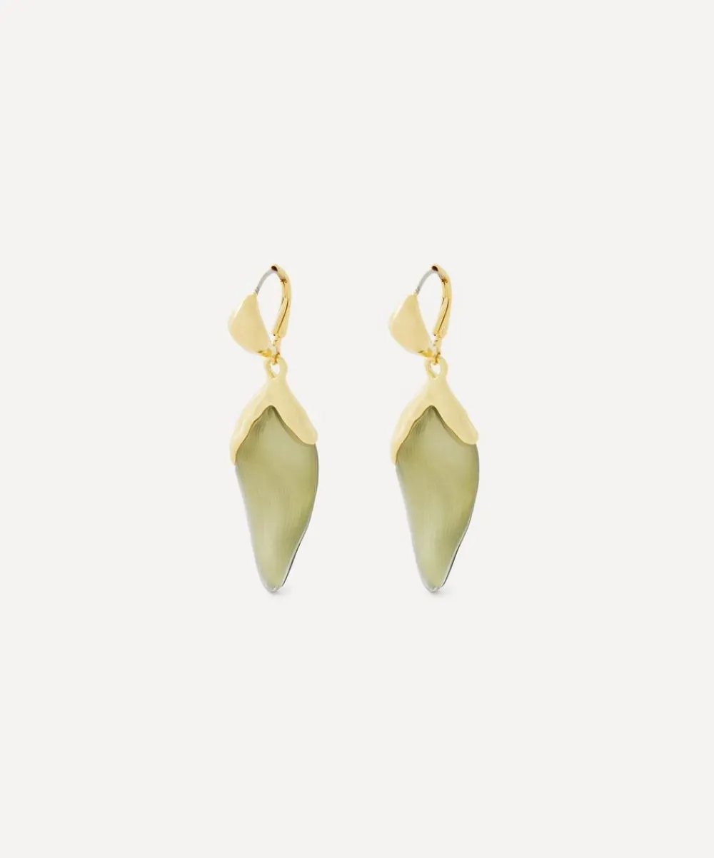 Alexis Bittar Earrings^14ct Gold-Plated Luminous Lucite Petal Drop Earrings