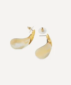 Alexis Bittar Earrings^14ct Gold-Plated Luminous Lucite Arched Drop Earrings