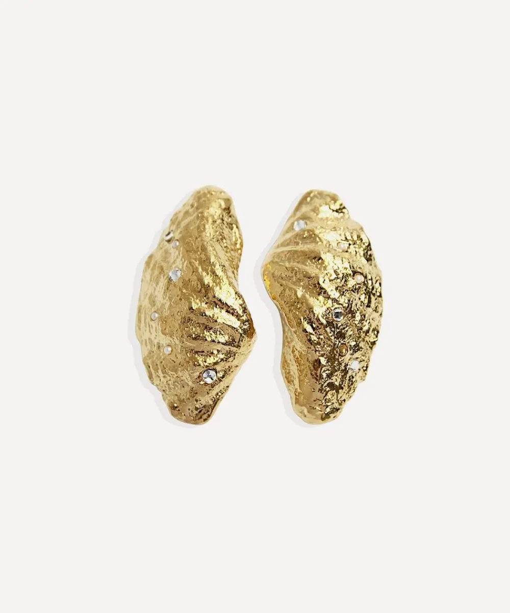 By Alona Earrings^18ct Gold-Plated Maya Stud Earrings