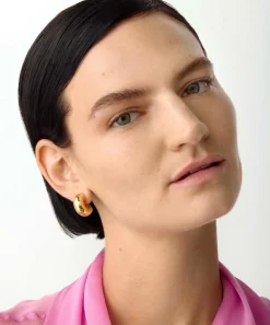 JENNY BIRD Earrings|Earrings^14ct Gold-Plated Medium Tome Hoop Earrings