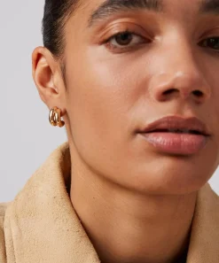 JENNY BIRD Earrings^14ct Gold-Plated Mini Florence Hoop Earrings