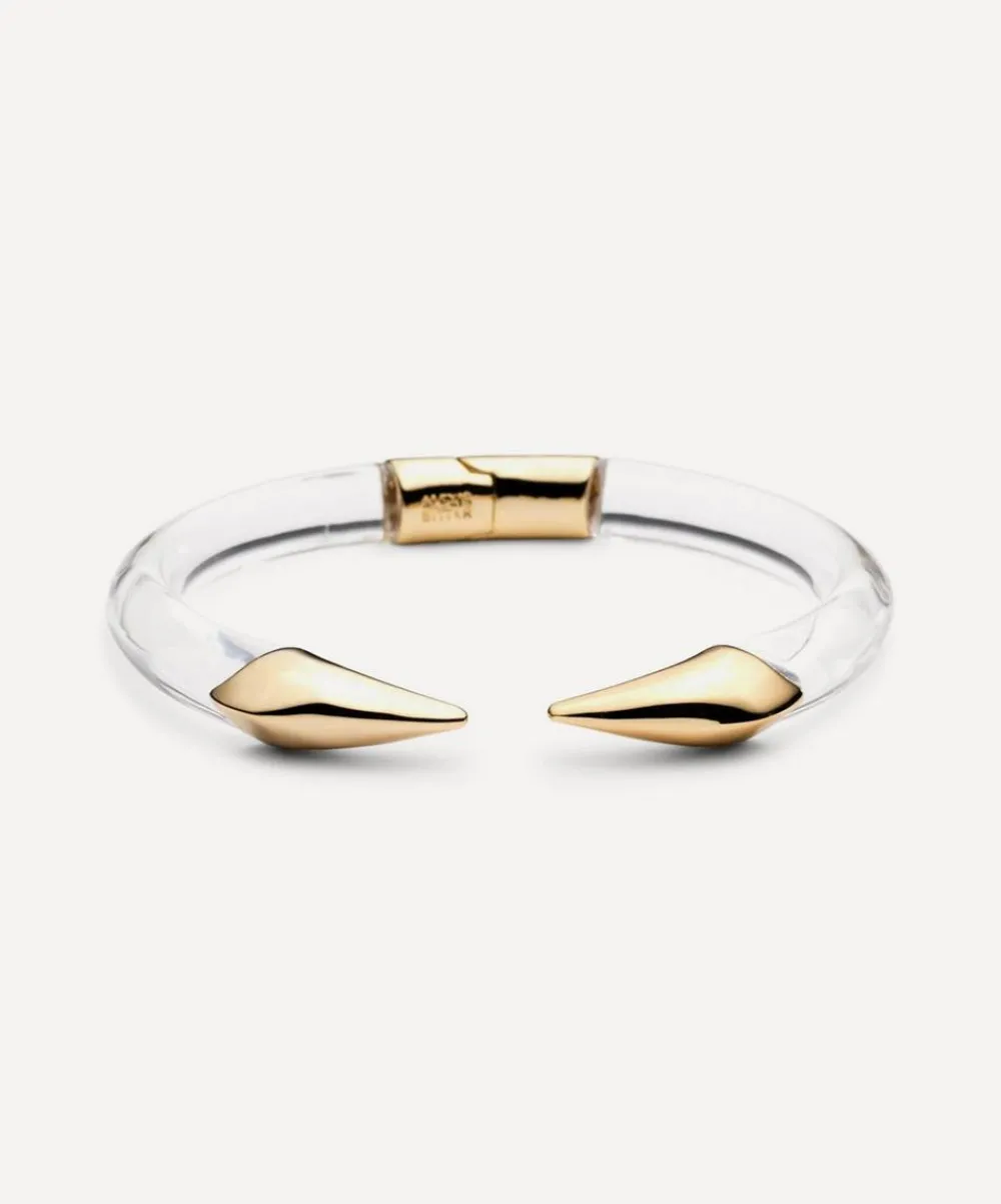 Alexis Bittar Bracelets^14ct Gold-Plated Mirrored Pyramid Lucite Brake Hinge Bracelet