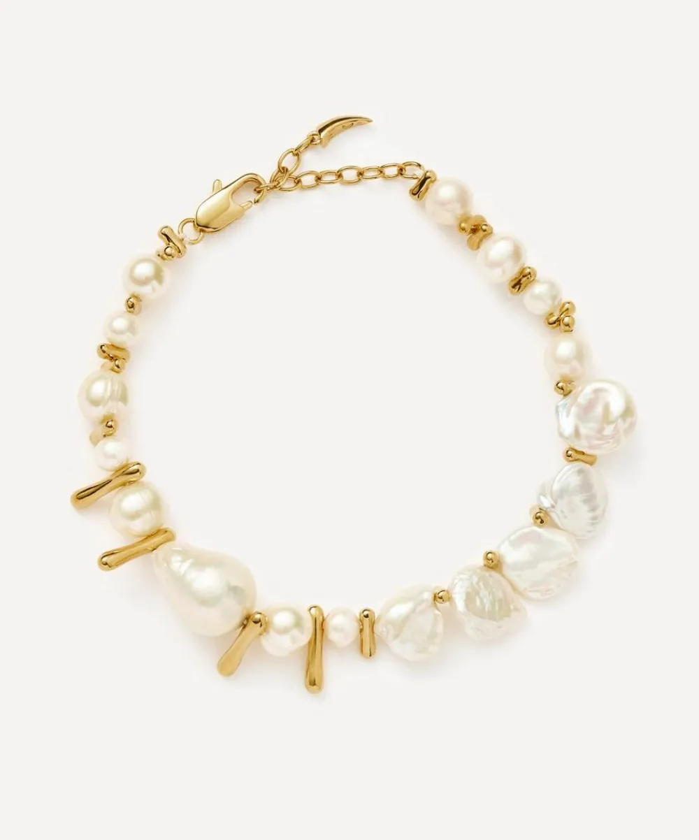 Missoma Bracelets^18ct Gold-Plated Mixed Pearl Statement Beaded Bracelet