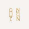 Martha Calvo Earrings^14ct Gold-Plated Non and Oui Drop Earrings