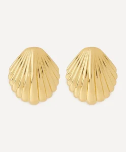 ANNI LU Earrings^18ct Gold-Plated Ocean Treasure Stud Earrings