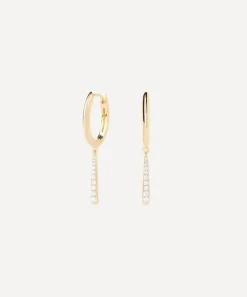 PDPAOLA Earrings^18ct Gold-Plated Olga Mini Hoop Earrings