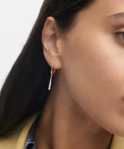 PDPAOLA Earrings^18ct Gold-Plated Olga Mini Hoop Earrings