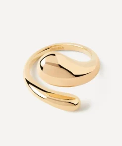 PDPAOLA Rings^18ct Gold-Plated Orbit Ring