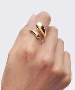 PDPAOLA Rings^18ct Gold-Plated Orbit Ring