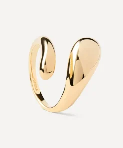 PDPAOLA Rings^18ct Gold-Plated Orbit Ring