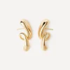 PDPAOLA Earrings^18ct Gold-Plated Orbit Stud Earrings