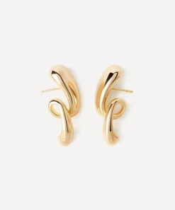 PDPAOLA Earrings^18ct Gold-Plated Orbit Stud Earrings