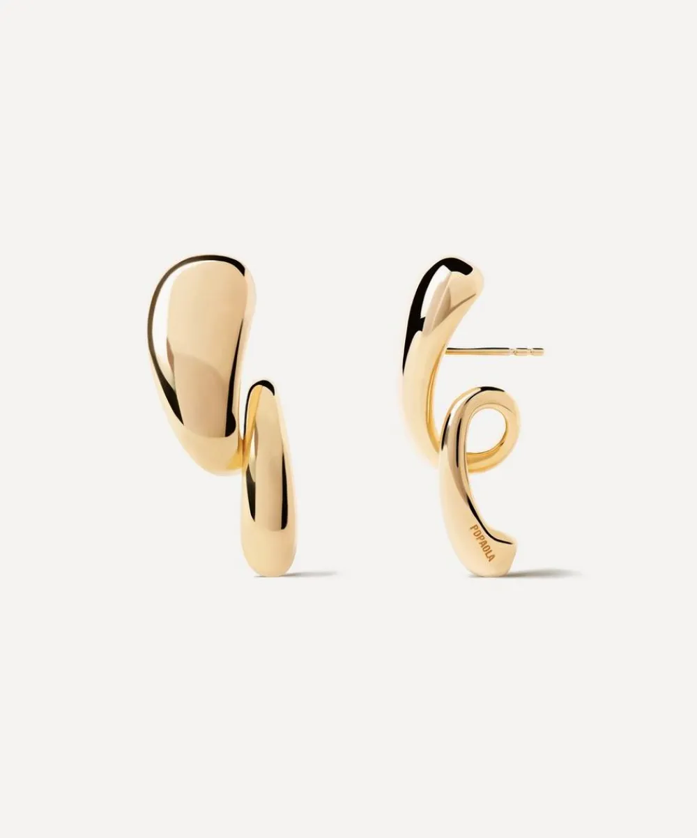 PDPAOLA Earrings^18ct Gold-Plated Orbit Stud Earrings