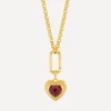 Rachel Jackson Necklaces^22ct Gold-Plated Personalised Electric Love Garnet Heart Pendant Necklace