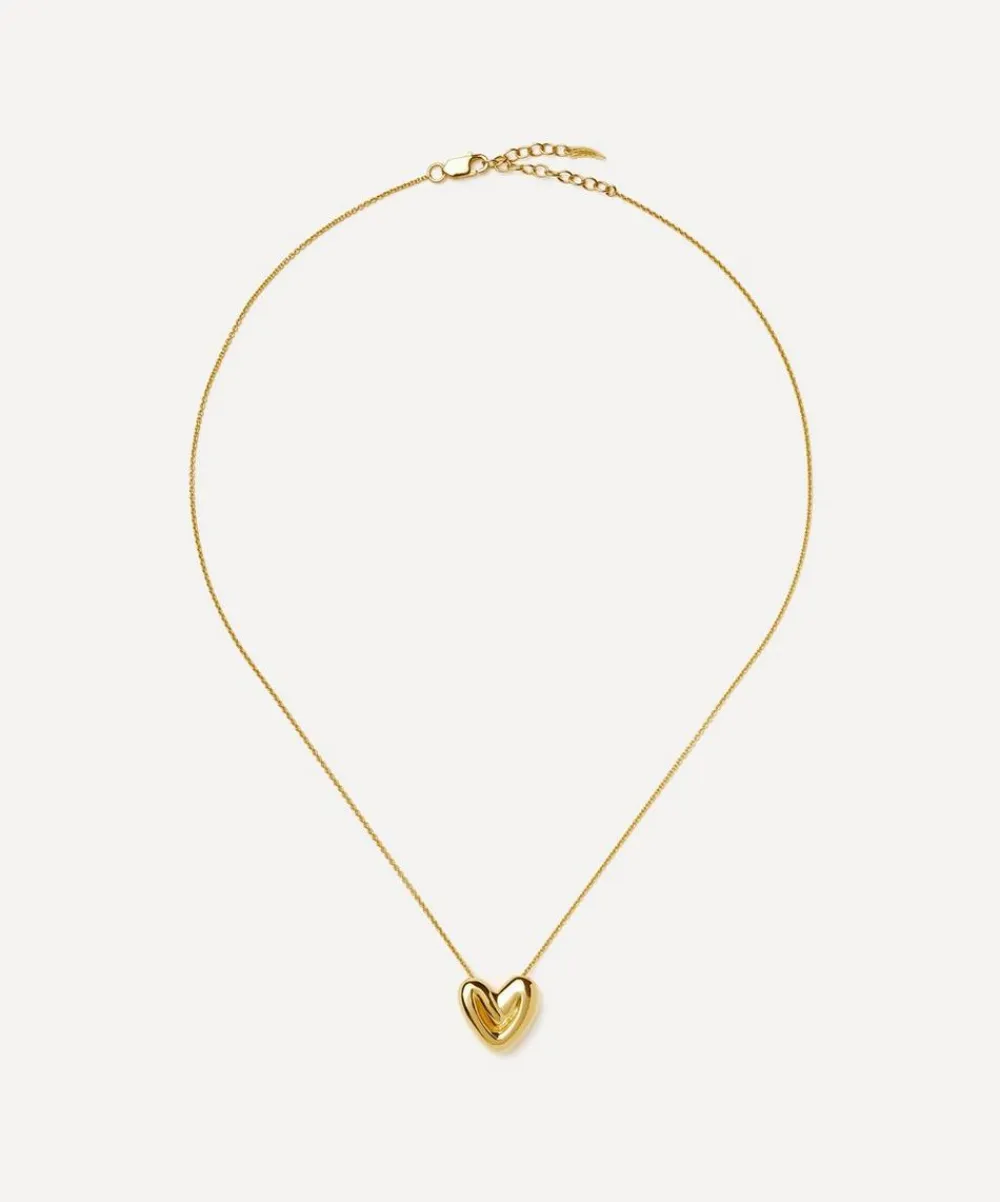 Missoma Necklaces^18ct Gold-Plated Puffy Heart Pendant Necklace