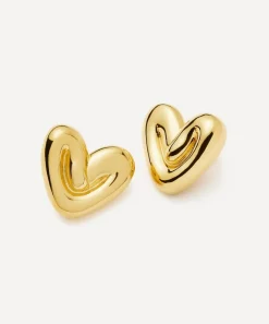 Missoma Earrings^18ct Gold-Plated Puffy Heart Oversized Stud Earrings