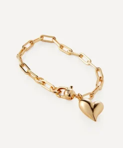 JENNY BIRD Bracelets|Bracelets^14ct Gold-Plated Puffy Heart Chain Bracelet