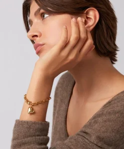 JENNY BIRD Bracelets|Bracelets^14ct Gold-Plated Puffy Heart Chain Bracelet