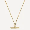 Missoma Necklaces^18ct Gold-Plated Ridge T-Bar Pendant Necklace